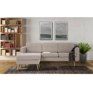 Home affaire Ecksofa »Brest L-Form«, mit Knopfheftung und Steppung im Rücken, geradliniges Design