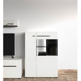 INOSIGN Highboard "Trentino", Vitrine, Soft-Close-Funktion, Hochglanzfronten, Breite 87 cm