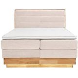 OTTO products Boxspringbett, LED-Beleuchtung, mit zertifizierten, recycelten Bezugsstoffen