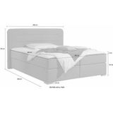Home affaire Boxspringbett "Manchester", 5 Breiten, 3 Ausführungen, 2 Härtegraden, Topper, Steppung