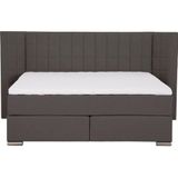 Places of Style Boxspringbett "Piazza", mit Steppung und Kopfteil mit seitlichen Flügeln