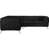 Leonique Chesterfield-Sofa "Glynis L-Form", aufwändige Knopfheftung, moderne Chesterfield Optik, Fußfarbe wählbar