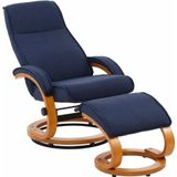 Home affaire Relaxsessel »Paris TV-Sessel, Sessel mit Hocker, Wohnzimmer, Schlaffunktion manuell«, (Set, 2 St., bestehend aus Sessel und Hocker), verstellbar, Microfaser, NaturLEDER, Webstoff, Sitzhöhe 46 cm