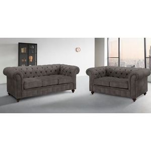Home affaire Sitzgruppe Chesterfield, (2-tlg), hochwertige Knopfheftung, bestehend aus 2- und 3-Sitzer