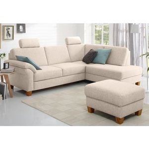 Home affaire Ecksofa "Borkum L-Form", mit Federkern, wahlweise mit Bettfunktion