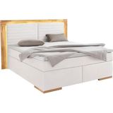 Places of Style Boxspringbett "Cup", mit LED-Beleuchtung, Massivholzrahmen und Topper, in 2 Härtegraden