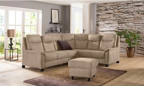 Home affaire Ecksofa "Boccaccio L-Form", mit Federkern, incl. Kopfteilverstellung, wahlweise Bettfunktion