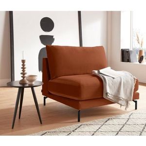 INOSIGN Fauteuil Tarek met zwarte metalen poten