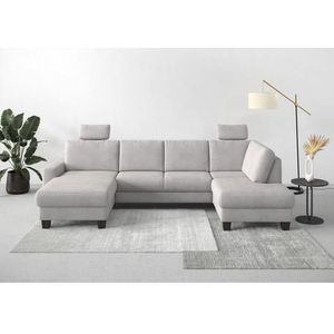 Home affaire Wohnlandschaft »Summer U-Form«, mit oder ohne Bettfunktion und Bettkasten, wengefarbene Holzfüße