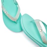 Venice Beach Badezehentrenner Sandale, Pantolette, Badeschuh ultraleicht mit Glitzerband VEGAN