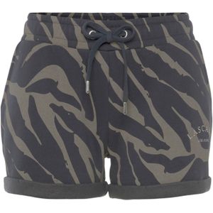 Lascana Relaxshorts - Korte broek met zebraprint, met zijzakken en logostiksel, loungewear