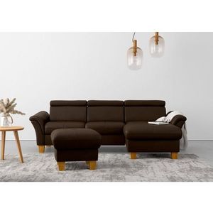 Home affaire Ecksofa »Lindgren L-Form«, wahlweise mit Bett mit klappbaren Rollen, Kasten und Kopfverstellung