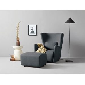 LeGer Home by Lena Gercke Oorfauteuil Levke naar keuze met of zonder hocker