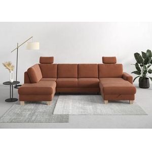 Home affaire Wohnlandschaft »Summer U-Form«, mit oder ohne Bettfunktion und Bettkasten, Cord-Bezug