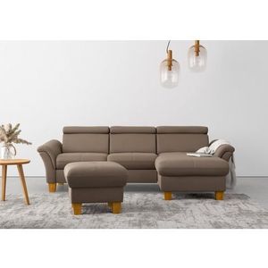 Home affaire Ecksofa »Lindgren L-Form«, wahlweise mit Bett mit klappbaren Rollen, Kasten und Kopfverstellung