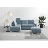 Home affaire Ecksofa »Summer L-Form«, mit Ottomane, wahlweise mit Bettfunktion und Bettkasten, Cord-Bezug