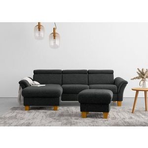 Home affaire Ecksofa »Lindgren L-Form«, wahlweise mit Bett mit klappbaren Rollen, Kasten und Kopfverstellung