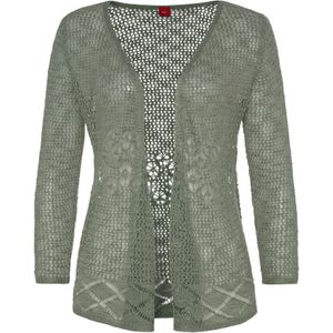 Cardigan - Kaki - 100% Bovenmateriaal - Luchtige Haak-Look