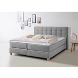 Home affaire Boxspringbett "Moulay", inkl. Topper, in Überlänge 220 cm, 3 Härtegrade, auch in H4