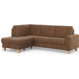 Home affaire Ecksofa "Summer L-Form", mit Ottomane, wahlweise mit Bettfunktion und Bettkasten, Cord-Bezug