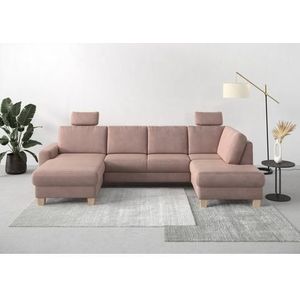 Home affaire Wohnlandschaft »Summer U-Form«, mit oder ohne Bettfunktion und Bettkasten, Cord-Bezug
