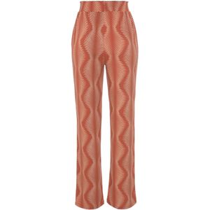 Lascana - Pyjamabroek - Terracotta - Met Grafische Print All-over