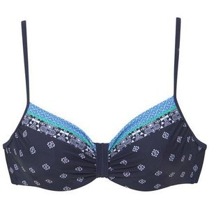 Look - Gedessineerd - Beugelbikini - Nachtblauw - Recycling-polyamide