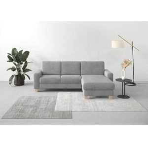 Home affaire Ecksofa »Summer L-Form«, mit Recamiere, mit oder ohne Bettfunktion und Bettkasten, Cord-Bezug