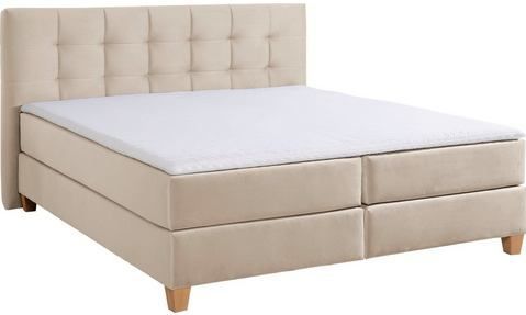 Home affaire Boxspringbett "Moulay", inkl. Topper, in Überlänge 220 cm, 3 Härtegrade, auch in H4