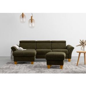 Home affaire Ecksofa »Lindgren L-Form«, wahlweise mit Bett mit klappbaren Rollen, Kasten und Kopfverstellung