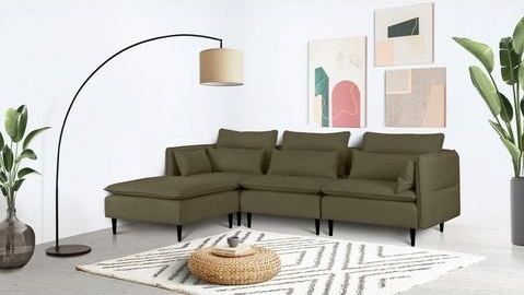 andas Ecksofa "ALVIK L-Form", zusammengesetzt aus Modulen, erweiterbar mit Modulen der Serie