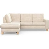 Home affaire Ecksofa »Summer L-Form«, mit Ottomane, wahlweise mit Bettfunktion und Bettkasten, Cord-Bezug