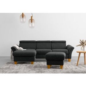 Home affaire Ecksofa »Lindgren L-Form«, wahlweise mit Bett mit klappbaren Rollen, Kasten und Kopfverstellung