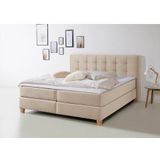 Home affaire Boxspringbett "Moulay", inkl. Topper, in Überlänge 220 cm, 3 Härtegrade, auch in H4