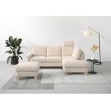Home affaire Ecksofa "Summer L-Form", mit Ottomane, wahlweise mit Bettfunktion und Bettkasten, Cord-Bezug