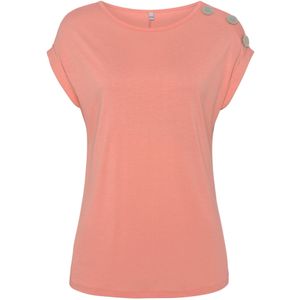 Buffalo - T-shirt - Peach - Korte Mouwen - Comfortabel van Jersey