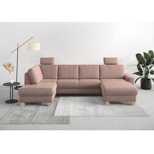 Home affaire Wohnlandschaft »Summer U-Form«, mit oder ohne Bettfunktion und Bettkasten, Cord-Bezug