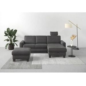 Home affaire Ecksofa »Summer L-Form«, mit Recamiere, mit oder ohne Bettfunktion und Bettkasten, Cord-Bezug