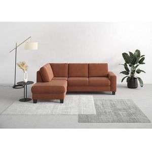 Home affaire Hoekbank Summer L-vorm met ottomane, met of zonder slaapfunctie en bedkist, cordbekleding