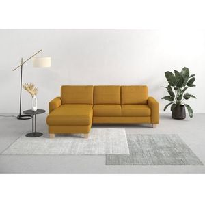 Home affaire Ecksofa »Summer L-Form«, mit Recamiere, mit oder ohne Bettfunktion und Bettkasten, Cord-Bezug