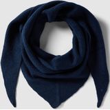 ESPRIT Driehoekige geribde sjaal, Donkerblauw, Eén Maat