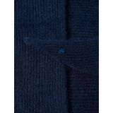 ESPRIT Driehoekige geribde sjaal, Donkerblauw, Eén Maat