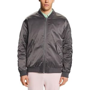 ESPRIT Bomberjack van satijn, dark grey, L