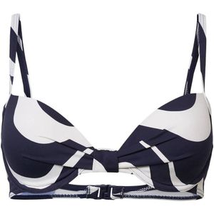 ESPRIT Women Beach Voorgevormde Beugel Bikinitop Donkerblauw/Wit