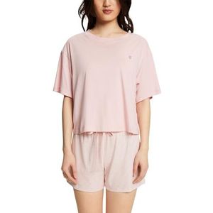 ESPRIT Amelia Ocs Py Sslv+sho pijamaset voor dames, Lichtroze