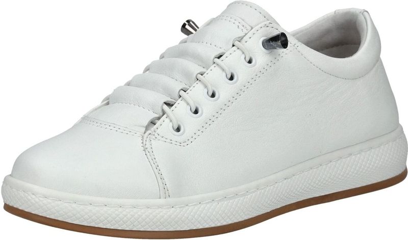 Sneakers - Wit - Leer - Vetersluiting - Normale Breedte