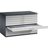 Planschrank aus Stahl, für Formate bis DIN A1, 10 Schubladen