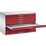 Planschrank aus Stahl, für Formate bis DIN A1, 10 Schubladen