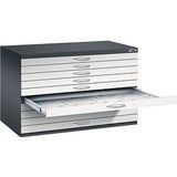 Planschrank aus Stahl, für Formate bis DIN A1, 10 Schubladen