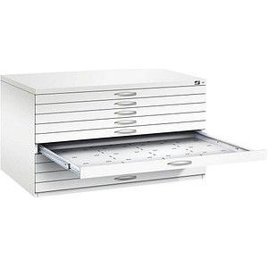Planschrank aus Stahl, für Formate bis DIN A0, 10 Schubladen